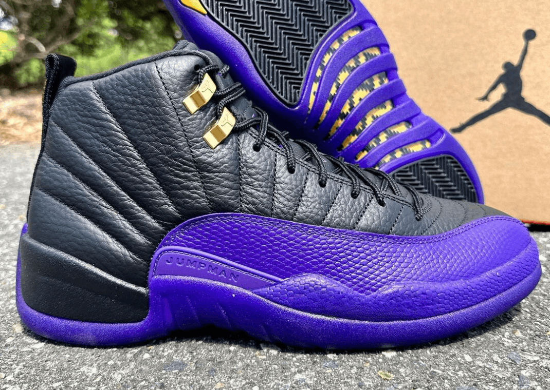 12s jordans black and purple